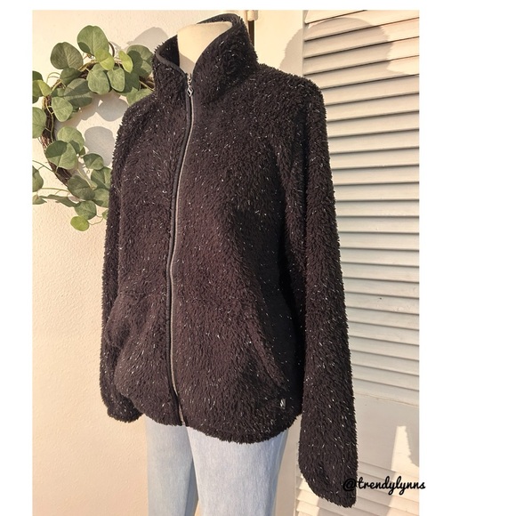 Skechers• fuzzy zip up jacket - Picture 2 of 7